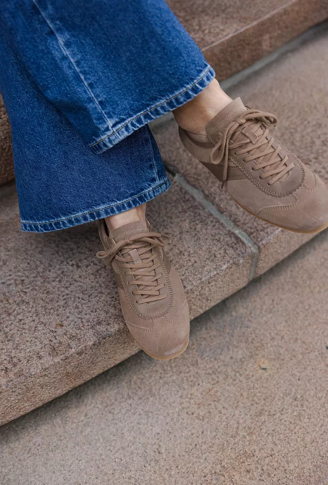 Jim Rickey Ghost Suede/Leather Sneakers Taupe joggesko 6