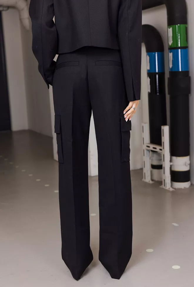 Anine Bing Dayton Cargo Pant Black dressbukse 5