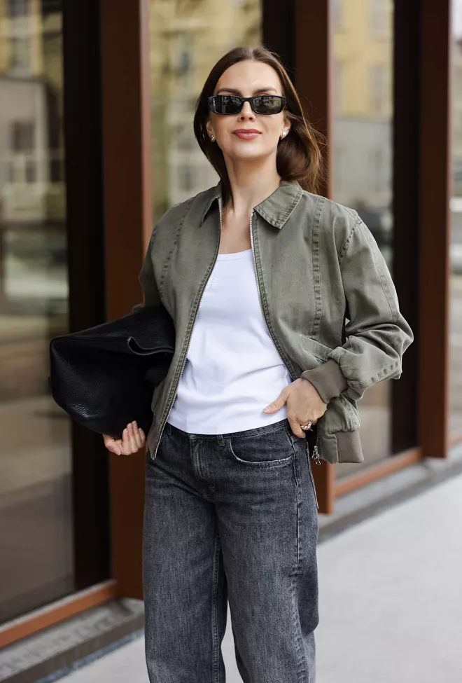 jeanerica Stella Jacket Washed Khaki 1