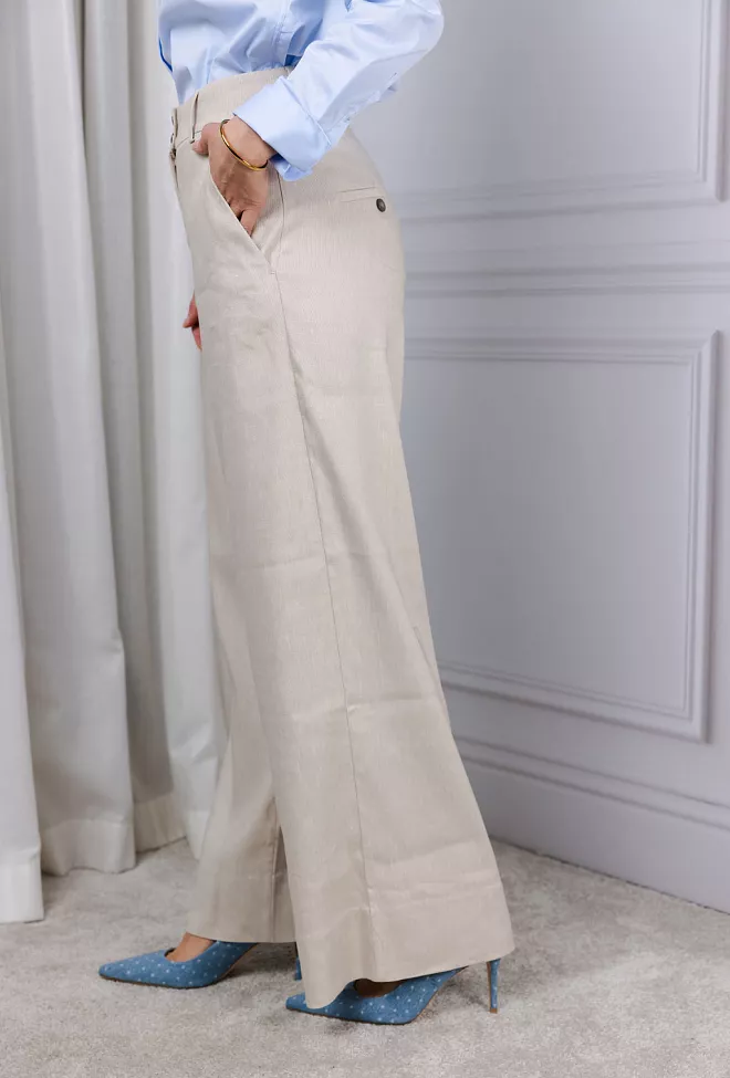 Laura FV 769 Regular Sand Linen bukse 3