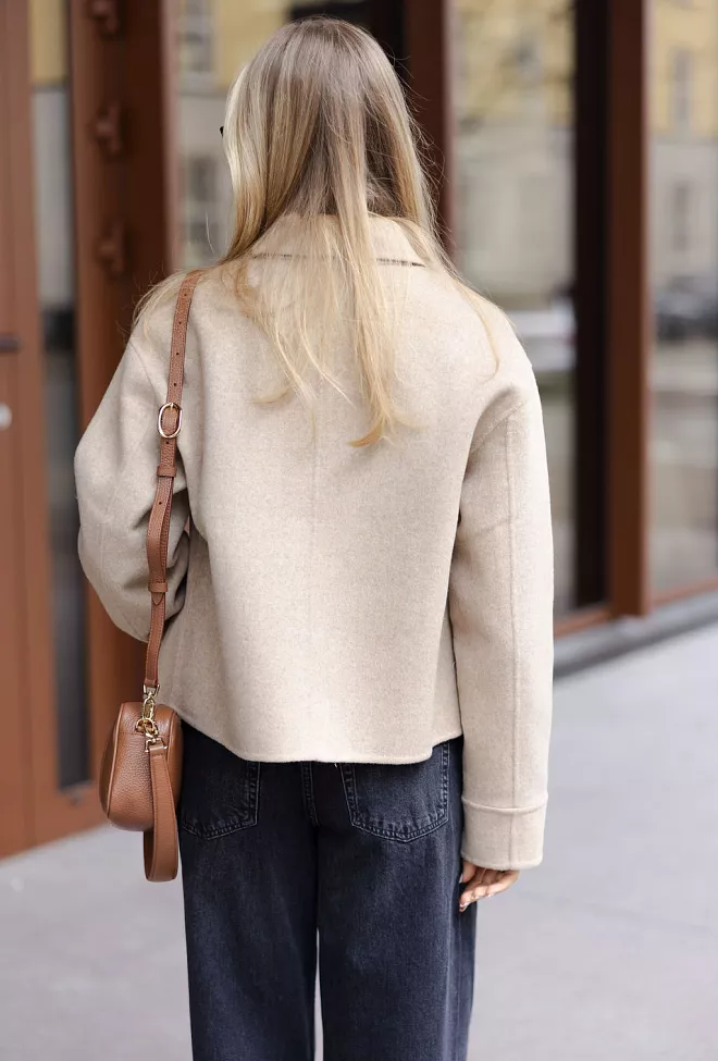 Clermonte Ally Jacket Sand ulljakke 6
