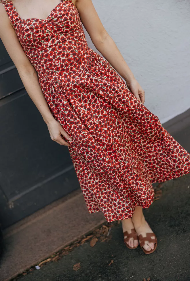 Pia Tjelta Dolce Vita Dress Red midikjole 8
