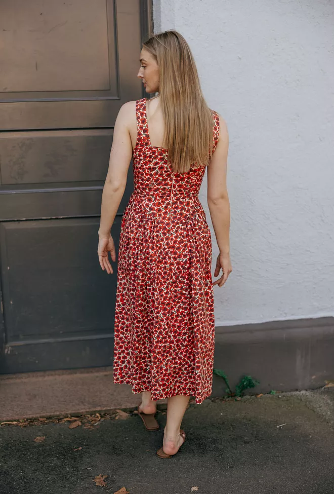 Pia Tjelta Dolce Vita Dress Red midikjole 6