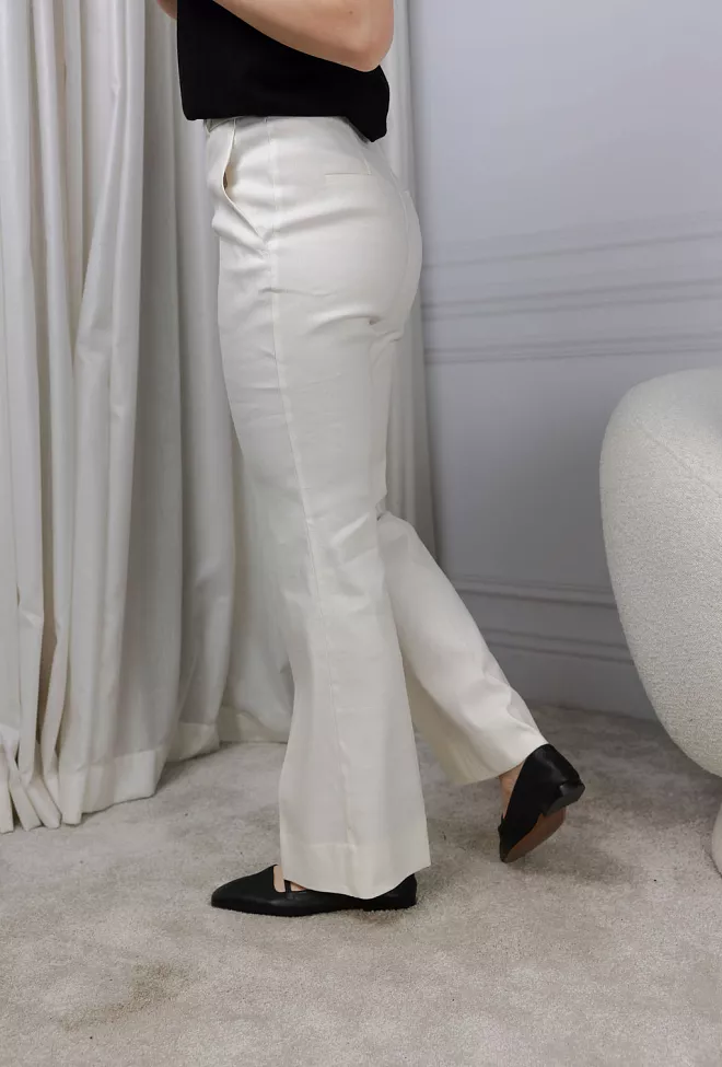 Five Units Olivia FV 769 Regular Cream White Linen dressbukse 3