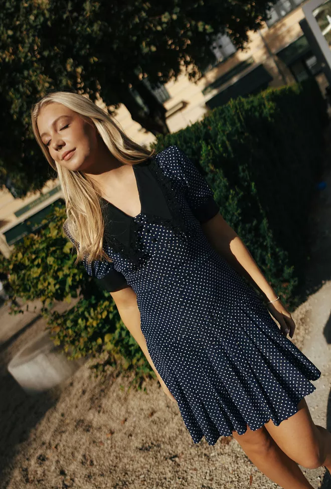 Pia Tjelta Gabby Dots Dress Blue minikjole 9