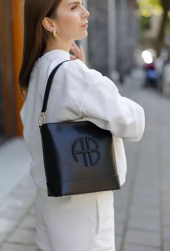 Anine Bing Lili Bucket Bag Black skulderveske 4