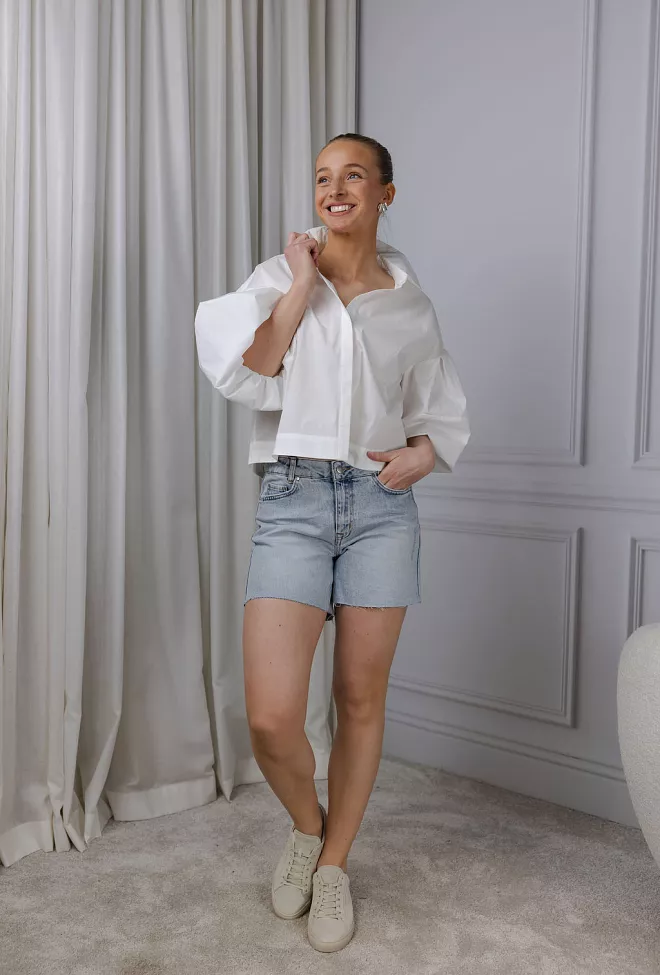 My Essential Wardrobe Lucy MW 139 Shorts Light Blue Retro Wash shorts 2