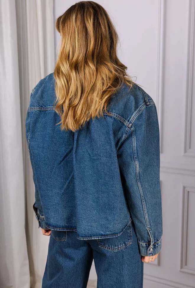 Anine bing Paxton Shirt Sea Blue denimskjorte 8