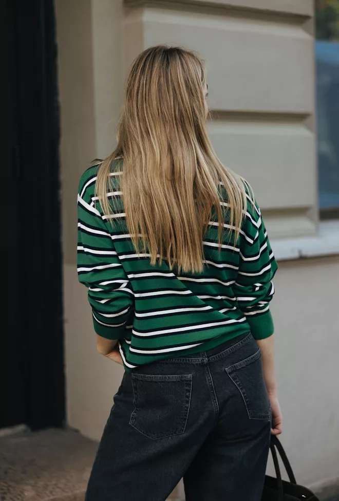 Pia Tjelta ros sweater genser striper 3