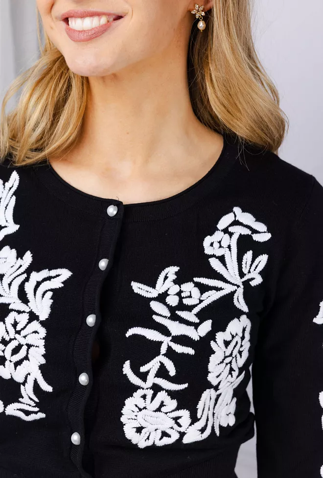 Andiata Ellery Cardigan Black jakke 9