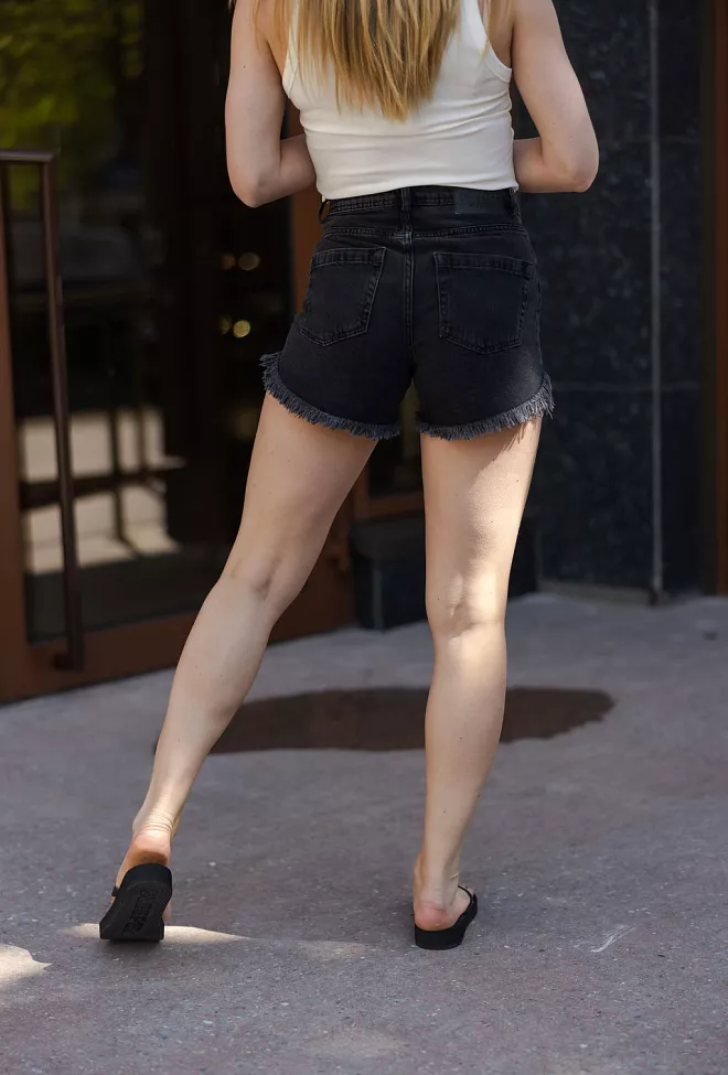 Envelope1976 Porto Shorts Washed Black denimshorts 4