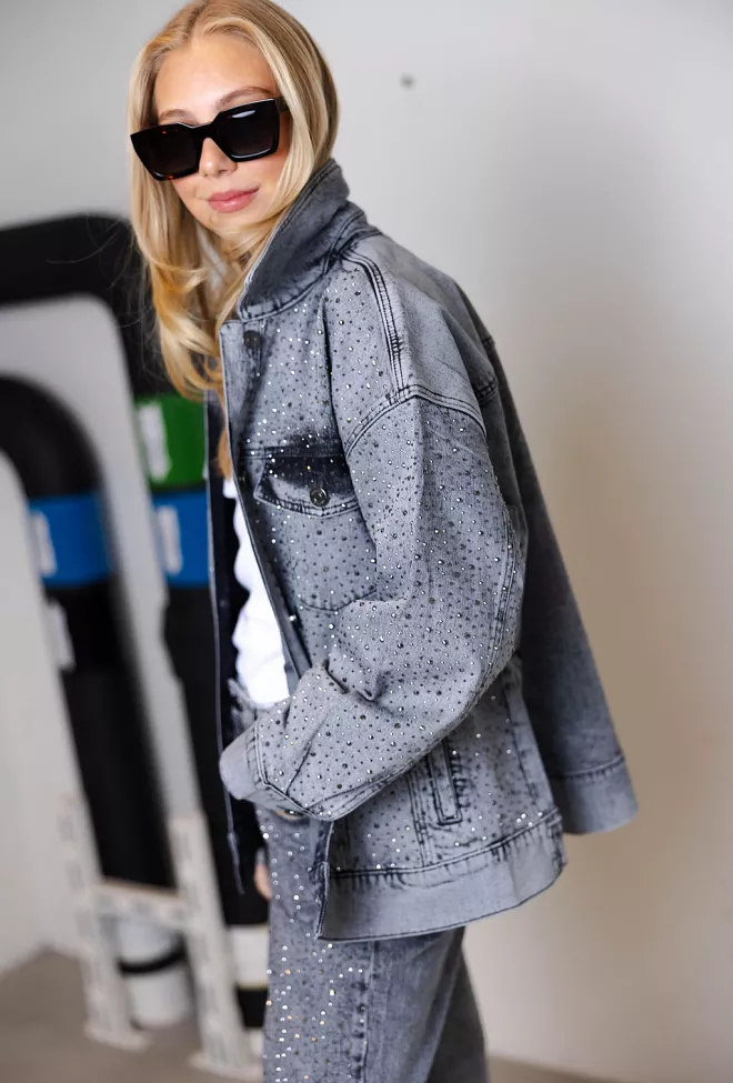 Gestuz Zauma GZ Jacket Vintage Grey Wash jakke 2