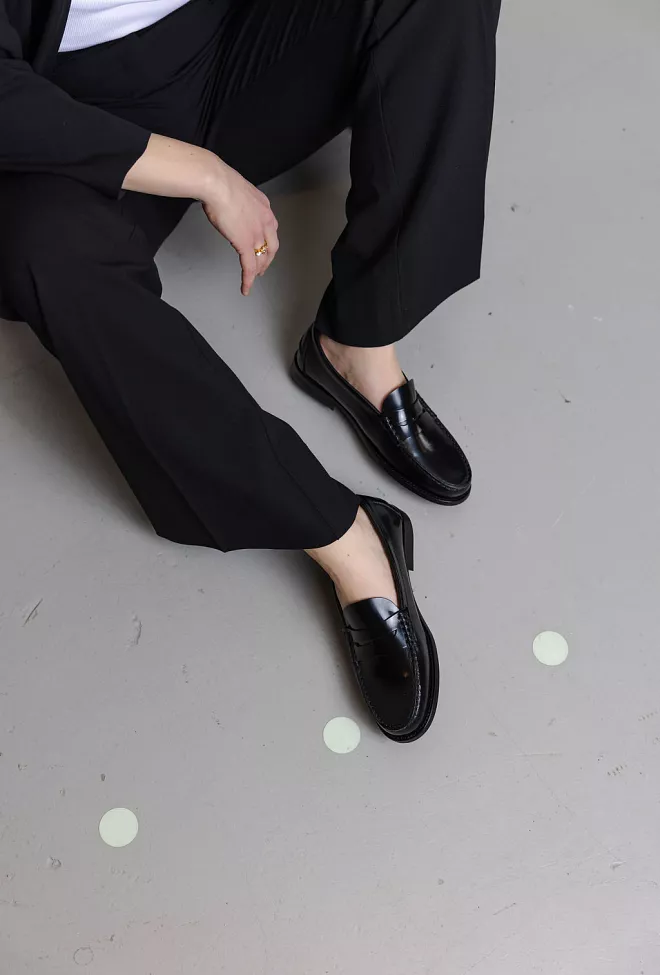 Bukela Frankie Loafer Black sort sko 