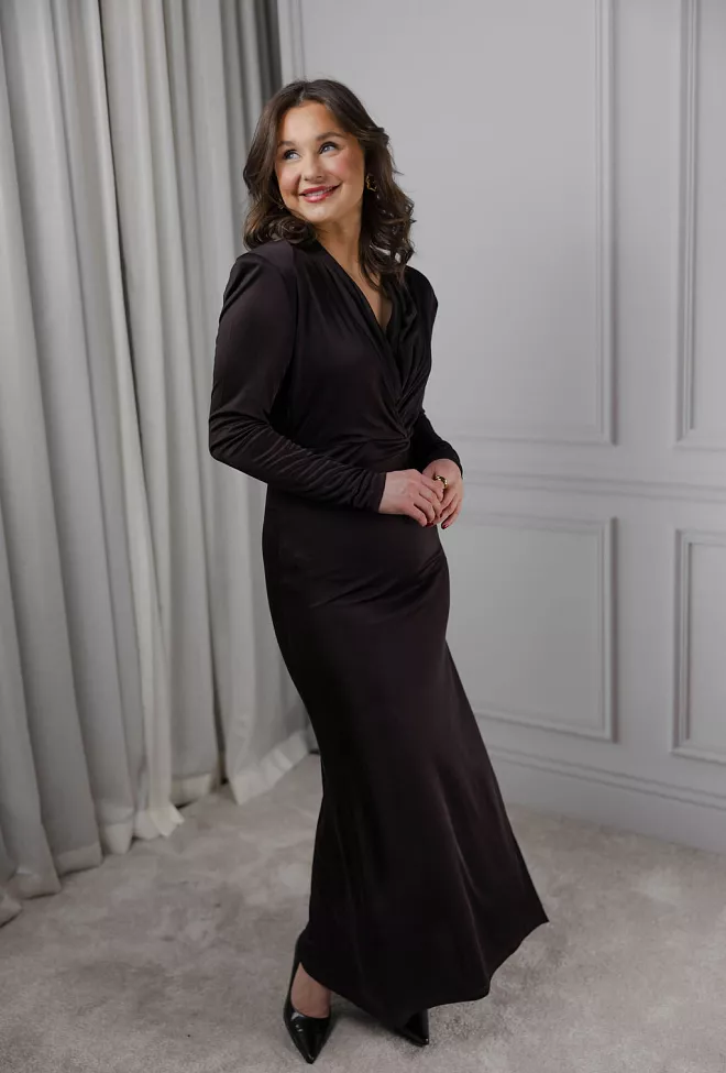 Envelope1976 Midnight Dress Long Brown maxikjole 2