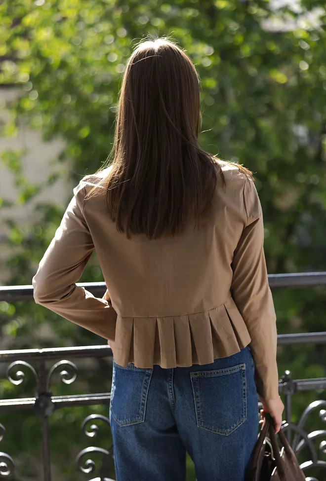 Munthe Lustona Top Camel skjorte 5