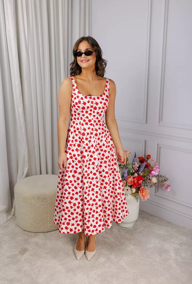 Andiata Leya Dress Red Florals kjole 7