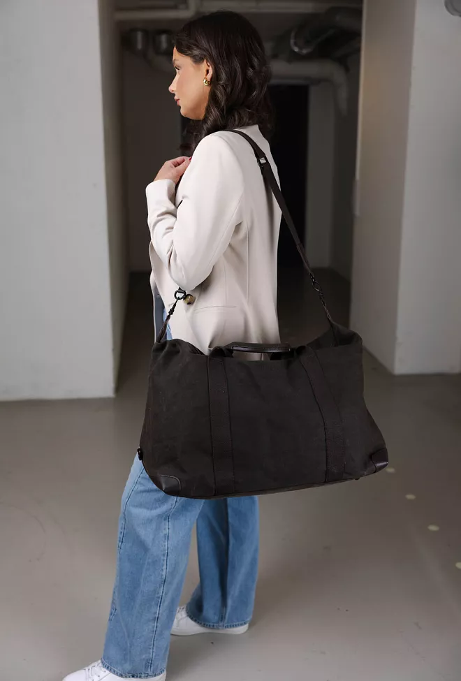 DAY et Waxed Cotton Holdall Bag Tarmac weekend bag 3