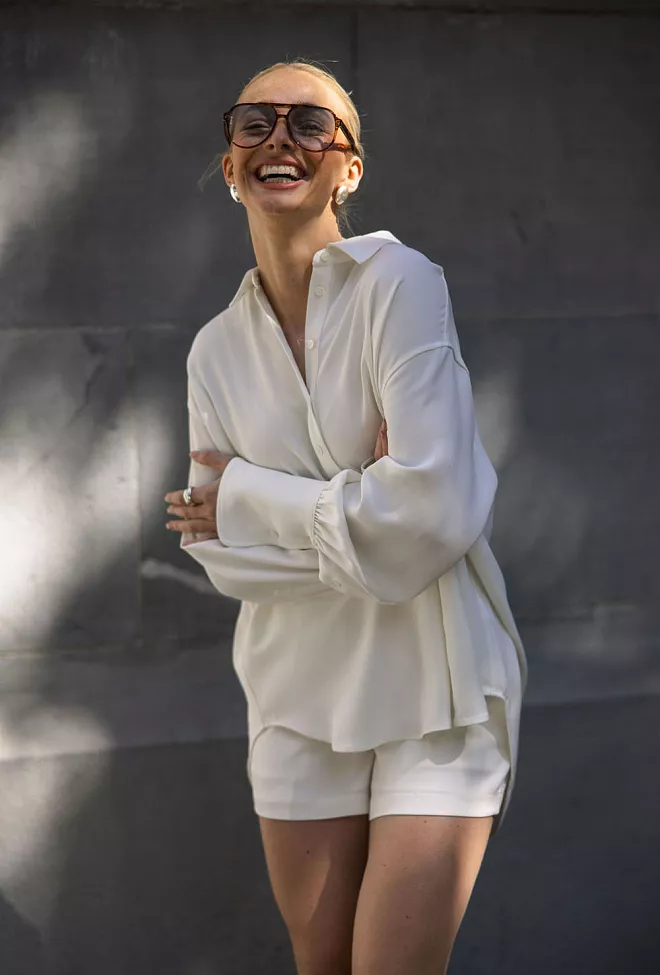 Anine Bing Lake Pullover Shirt Ivory skjorte 6