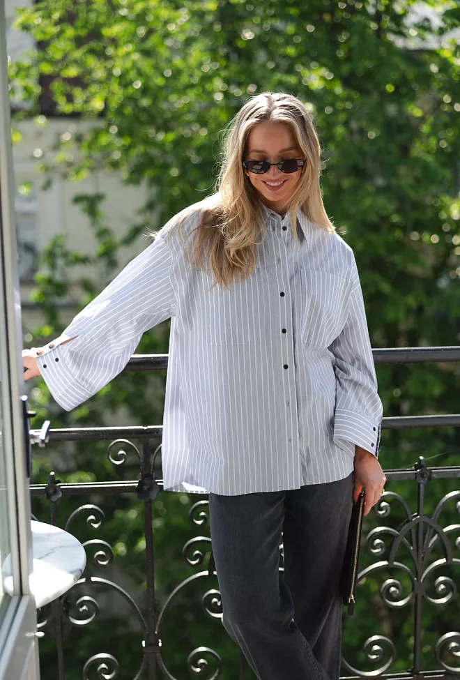 Munthe Lynne Top Charcoal skjorte 3