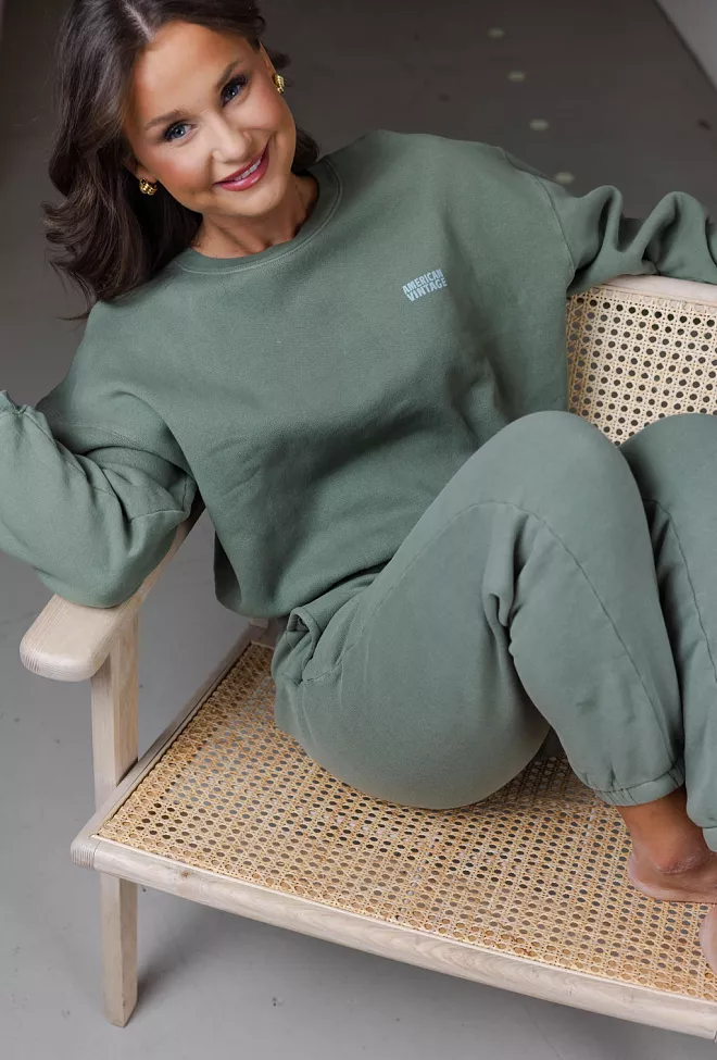 American Vintage Izubird Crewneck Vintage Clay collegegenser 2