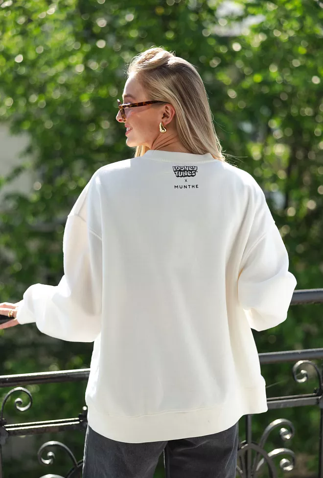 Munthe Linki Sweater Ivory collegegenser 4