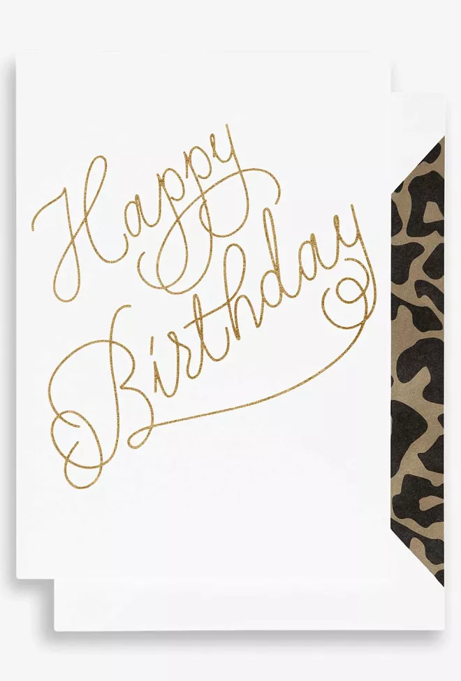 Cardsome Happy Birthday A6 white kort