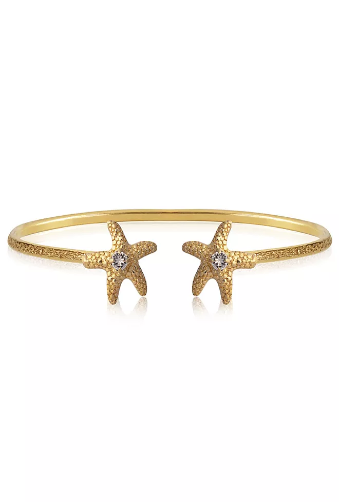Caroline Svedbom Mini Sea Star Bracelet Gold Crystal armbånd