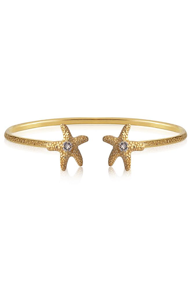 Caroline Svedbom Mini Sea Star Bracelet Gold Crystal armbånd