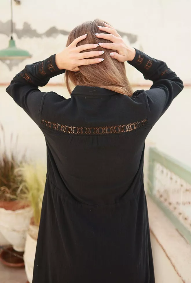 Nectar Lotus Dress Black maxikjole 4