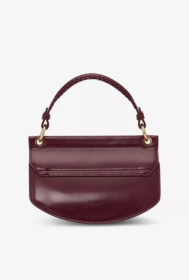 GANNI Apo-G Bag Mini Top Handle Box Tawny Port veske 3