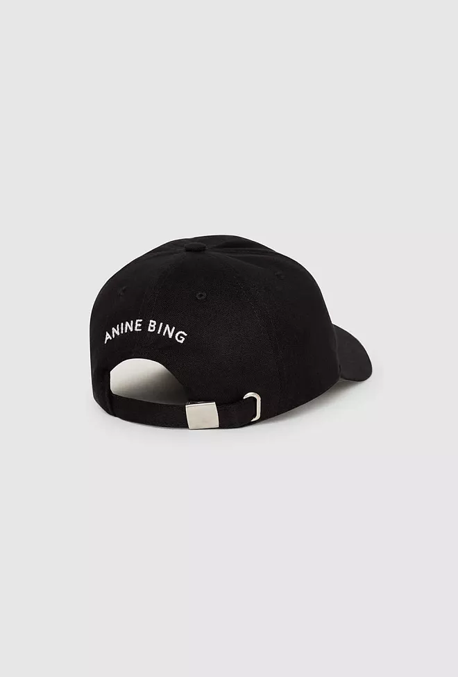 Anine Bing Jeremy Baseball Cap Letterman Black caps 9