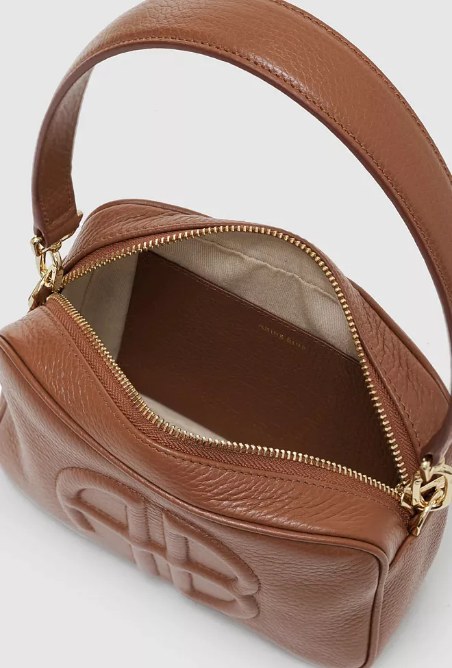 Anine Bing Lili Bag Cognac Pebbled skulderveske 5