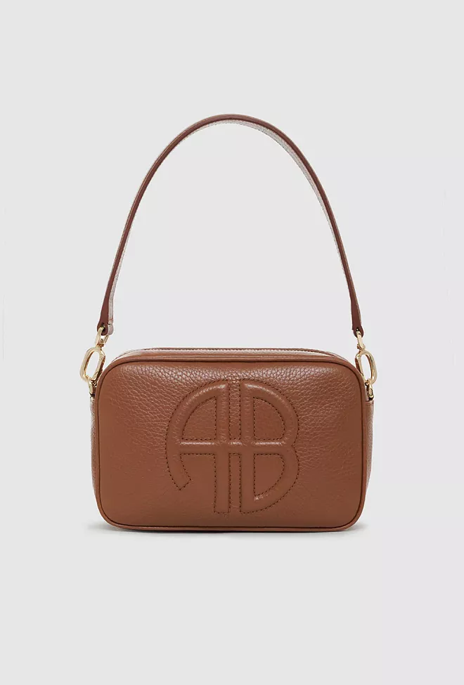 Anine Bing Lili Bag Cognac Pebbled skulderveske
