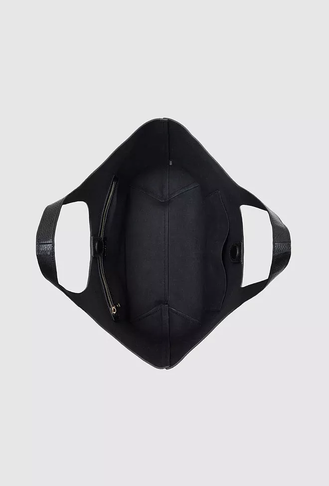 Anine Bing Medium Lili Tote Black Pebbled toteveske 4