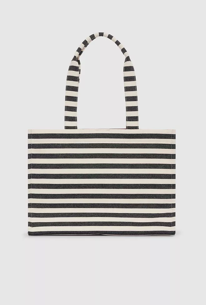 Anine Bing Lara Tote Black And Stripe veske 4