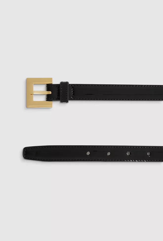 Anine Bing Nicola Belt Black Patent belte 3