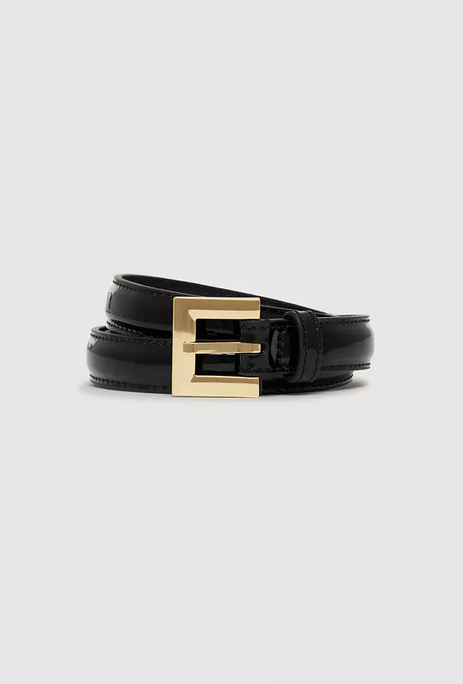 Anine Bing Nicola Belt Black Patent belte 4