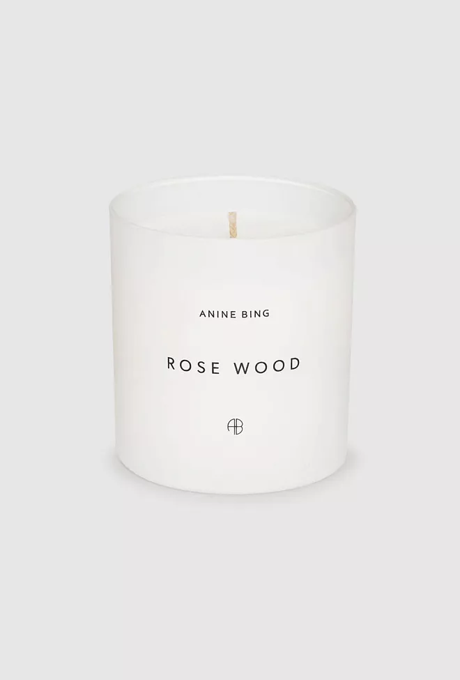 Anine Bing Rose Wood Candle White duftlys