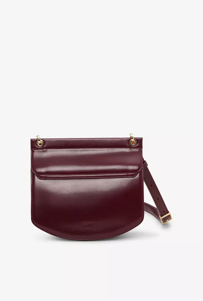 GANNI Apo-G Bag Small Box Chain Tawny Port veske 5