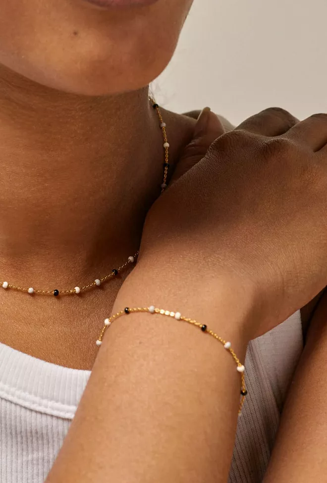 Enamel Copenhagen Lola Bracelet Salt N Pepper armbånd 