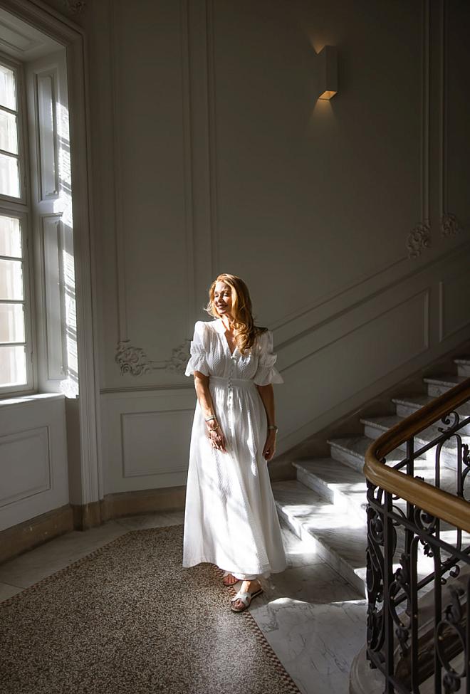 HiiL Studio Alma Dress Anglaise White maxikjole 2