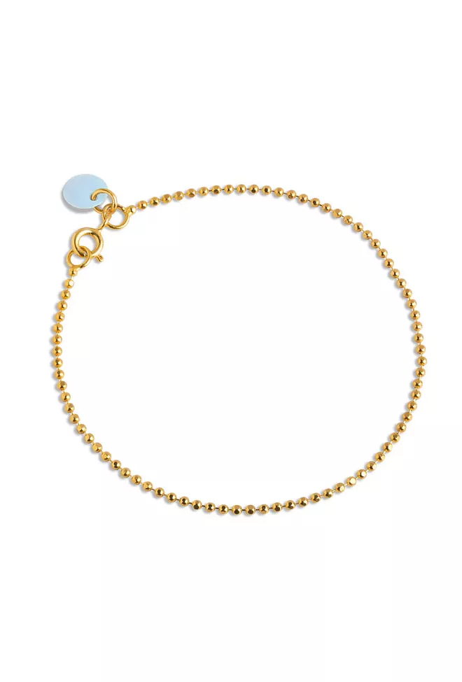 Enamel Copenhagen Ball Chain Bracelet Icy Blue armbånd 3