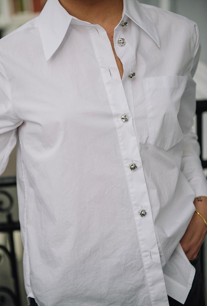 Custommade Bri Solid Shirt Bright White skjorte 4
