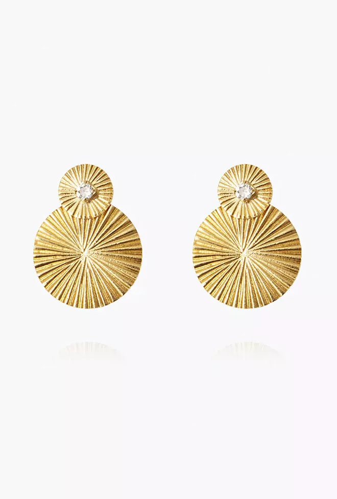 Caroline Svedbom Mini Odessa Earrings Gold Crystal øredobber 2
