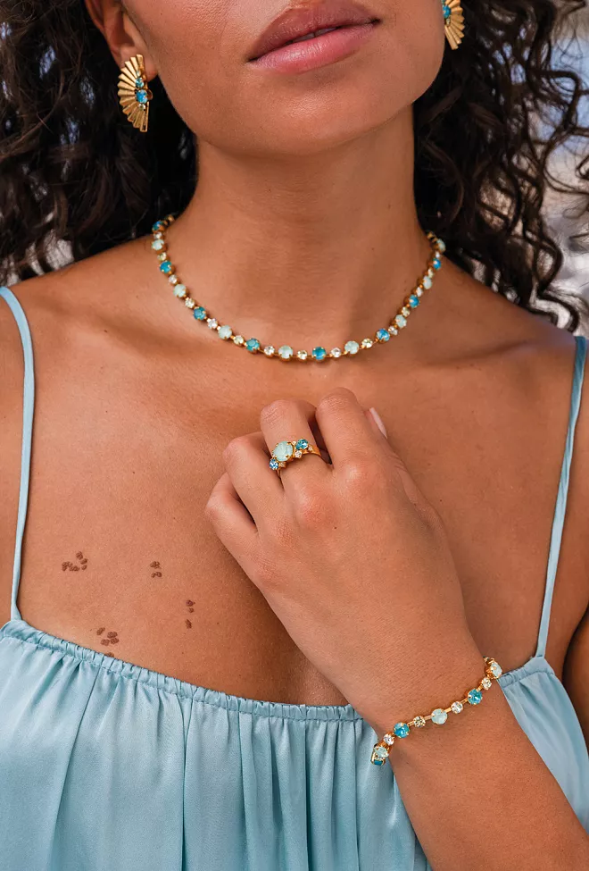 Caroline Svedbom Calanthe Necklace Gold Laguna Combo smykke 3