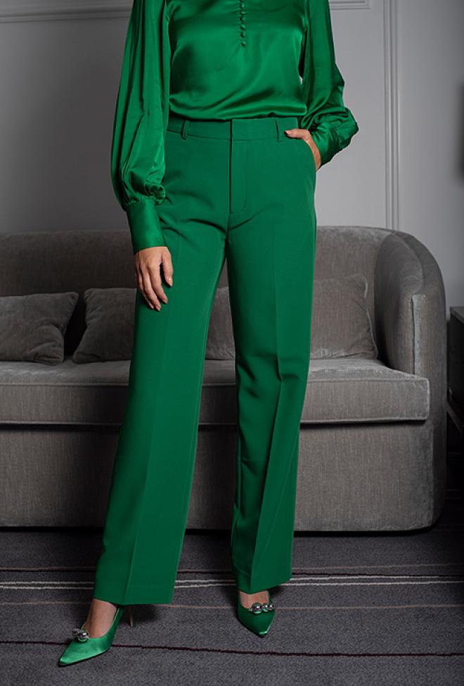 HiiL Studio Camille Pants Green dressbukse