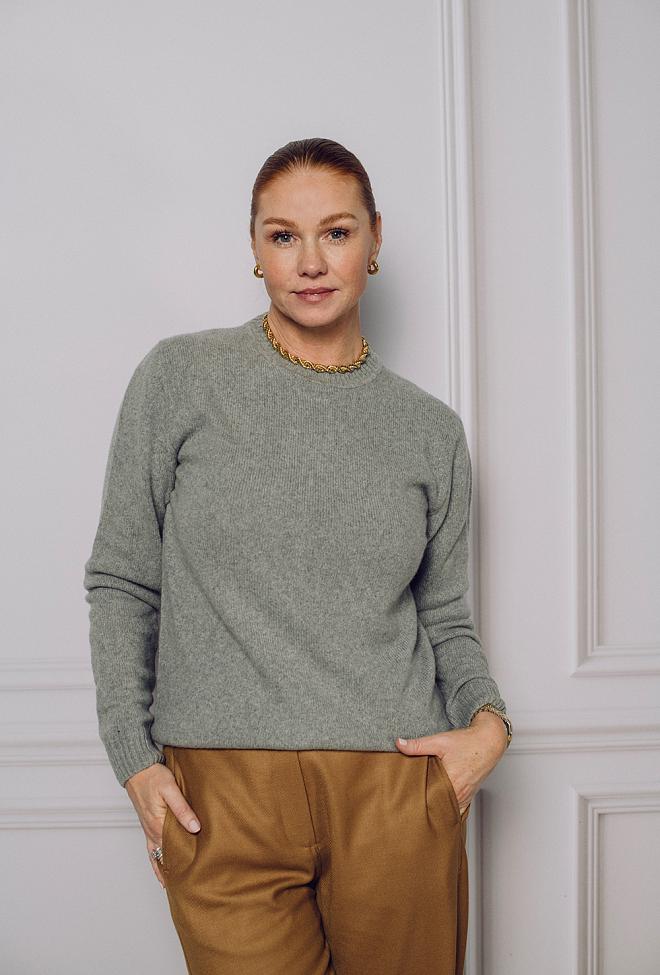 The Product Cashmere Sweater Grey Melange genser 6