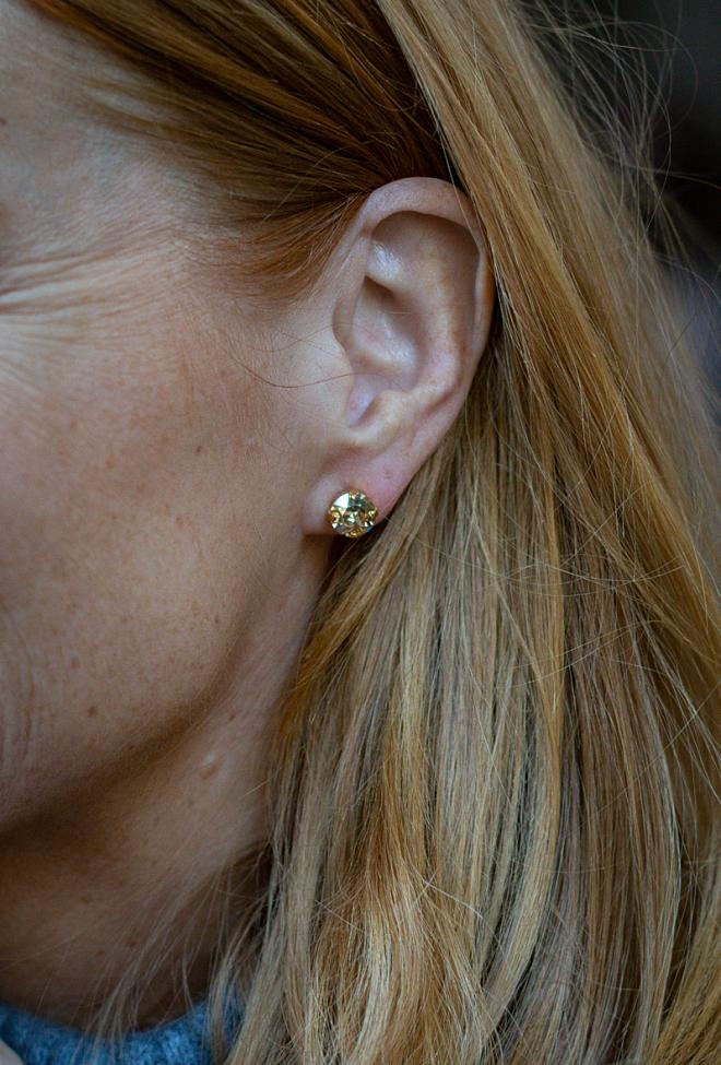 Caroline Svedbom classic stud earrings golden shadow øredobb øredobber