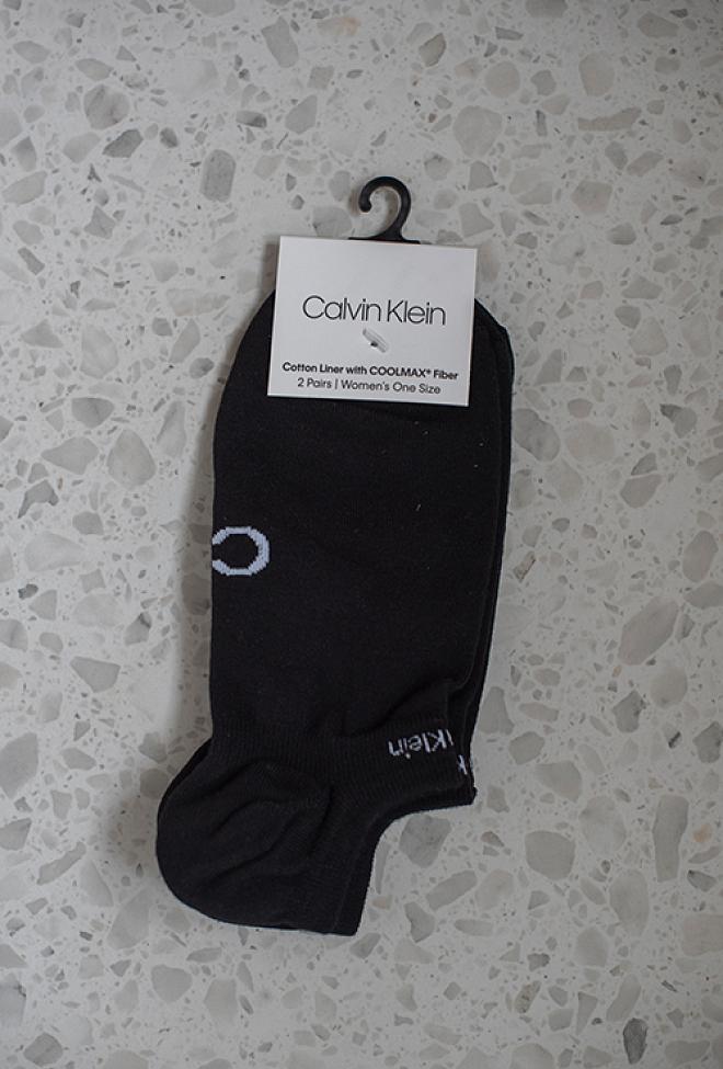 Calvin Klein Coolmax Gripper Ped Black 2-pk sokker