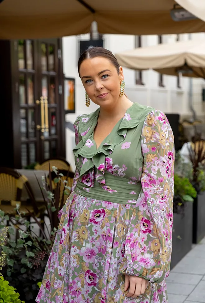 byTimo Crepe Shirt Dress Green Field minikjole 6